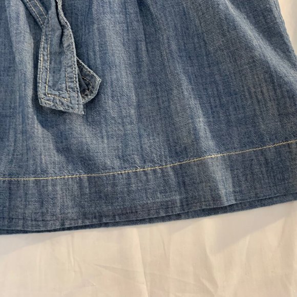 Old Navy Ultra Blue Cotton Lightweight Denim Chambray Mini Skirt Size 4R - Picture 4 of 8